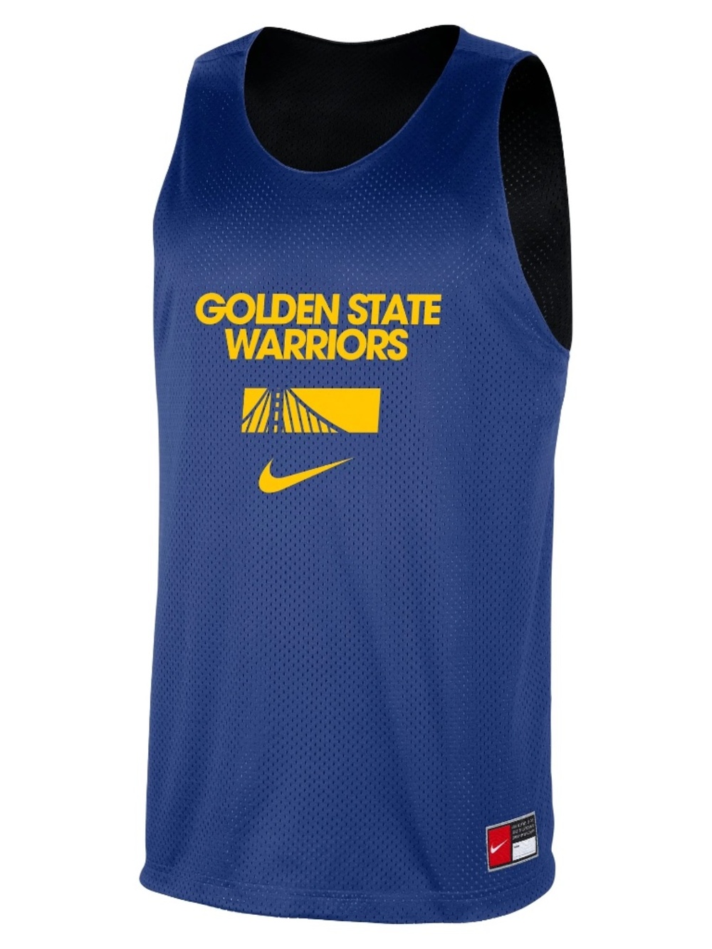 Nike NBA Golden State Warriors Courtside Practice Jersey FZ7765-495 (Blue/Black)
